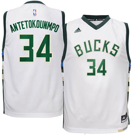 youth milwaukee bucks giannis antetokounmpo adidas white home replica jersey|giannis antetokounmpo jersey cheap.